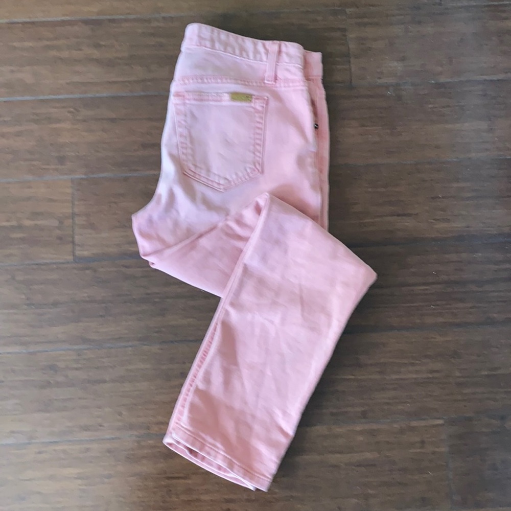 Joe’s pink jeans